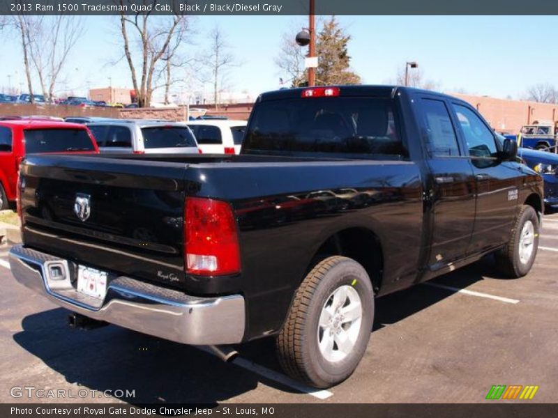 Black / Black/Diesel Gray 2013 Ram 1500 Tradesman Quad Cab