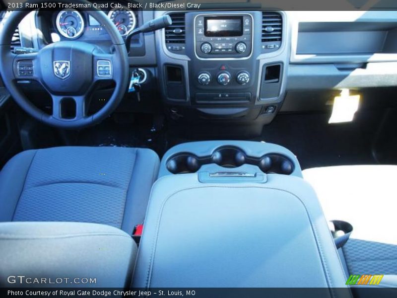 Black / Black/Diesel Gray 2013 Ram 1500 Tradesman Quad Cab