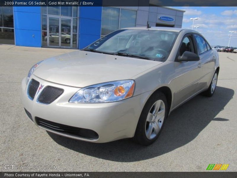 Gold Mist Metallic / Ebony 2009 Pontiac G6 Sedan