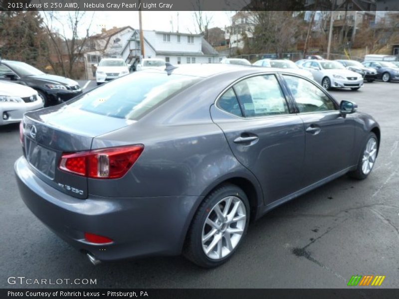 Nebula Gray Pearl / Light Gray 2013 Lexus IS 250 AWD