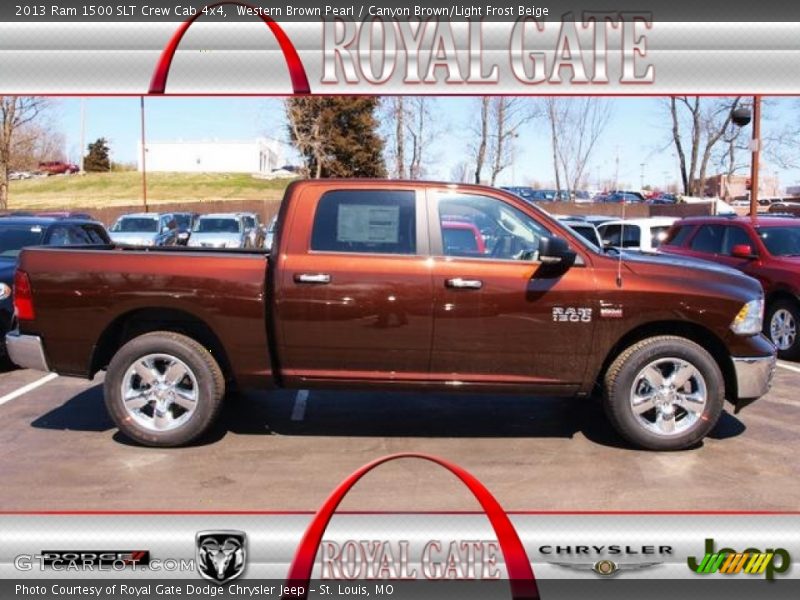 Western Brown Pearl / Canyon Brown/Light Frost Beige 2013 Ram 1500 SLT Crew Cab 4x4
