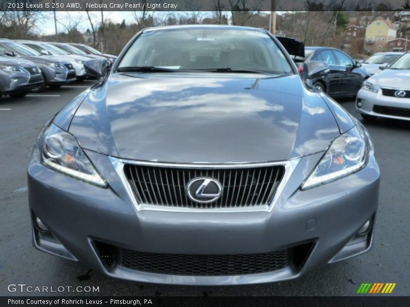 Nebula Gray Pearl / Light Gray 2013 Lexus IS 250 AWD