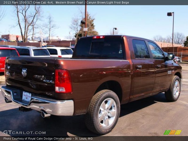 Western Brown Pearl / Canyon Brown/Light Frost Beige 2013 Ram 1500 SLT Crew Cab 4x4