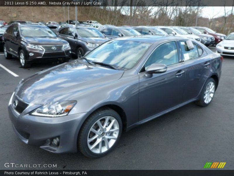 Nebula Gray Pearl / Light Gray 2013 Lexus IS 250 AWD
