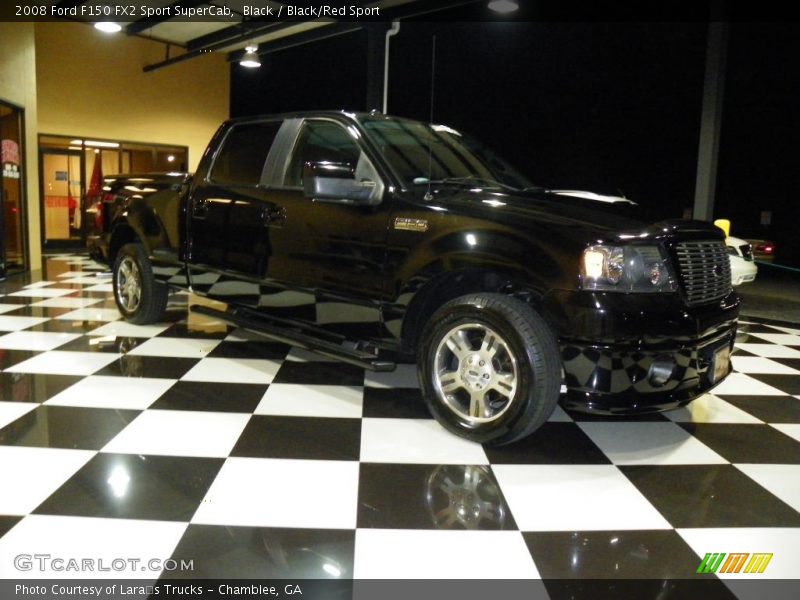 Black / Black/Red Sport 2008 Ford F150 FX2 Sport SuperCab