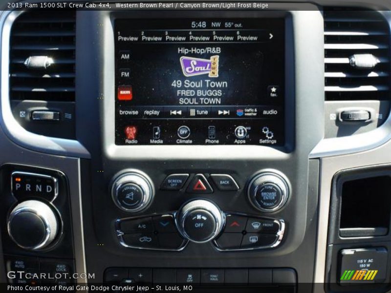 Western Brown Pearl / Canyon Brown/Light Frost Beige 2013 Ram 1500 SLT Crew Cab 4x4