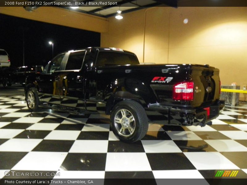 Black / Black/Red Sport 2008 Ford F150 FX2 Sport SuperCab