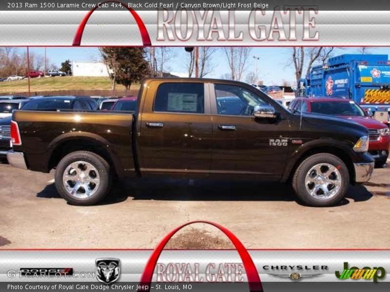 Black Gold Pearl / Canyon Brown/Light Frost Beige 2013 Ram 1500 Laramie Crew Cab 4x4