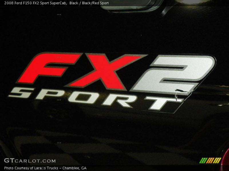 Black / Black/Red Sport 2008 Ford F150 FX2 Sport SuperCab