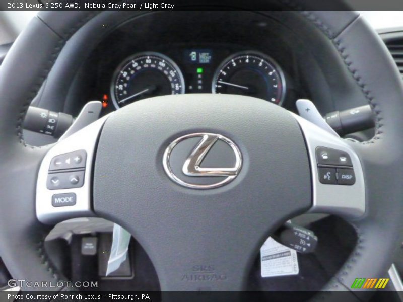 Nebula Gray Pearl / Light Gray 2013 Lexus IS 250 AWD