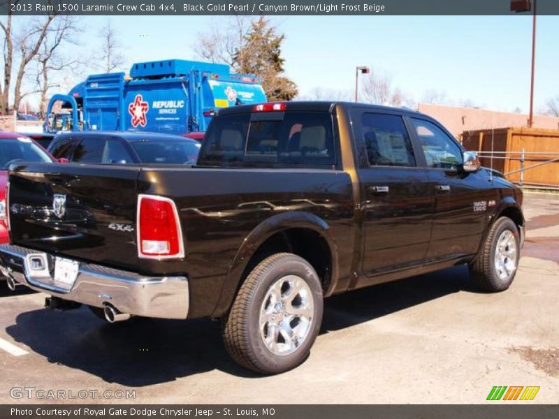 Black Gold Pearl / Canyon Brown/Light Frost Beige 2013 Ram 1500 Laramie Crew Cab 4x4