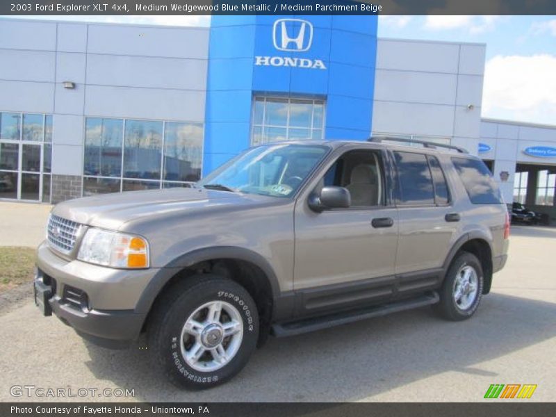 Medium Wedgewood Blue Metallic / Medium Parchment Beige 2003 Ford Explorer XLT 4x4