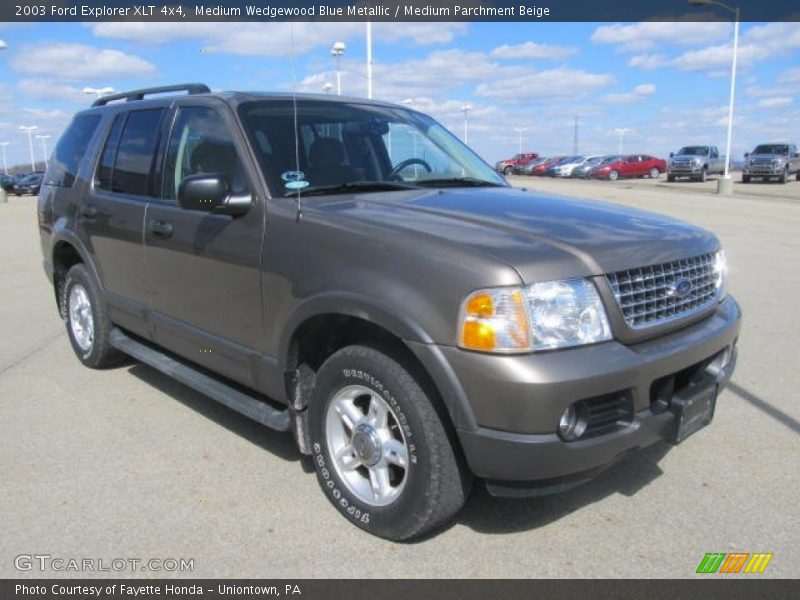 Medium Wedgewood Blue Metallic / Medium Parchment Beige 2003 Ford Explorer XLT 4x4