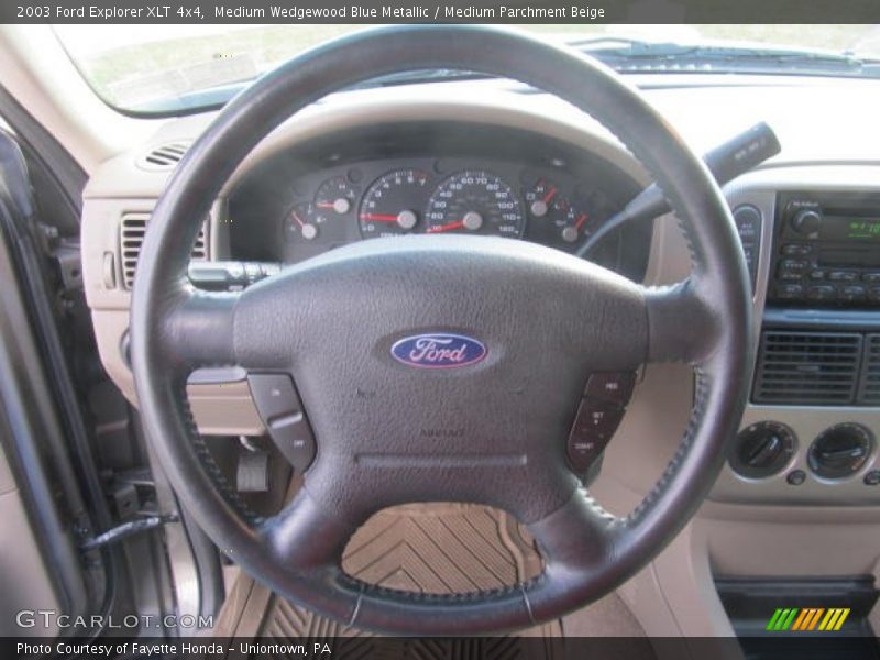 Medium Wedgewood Blue Metallic / Medium Parchment Beige 2003 Ford Explorer XLT 4x4