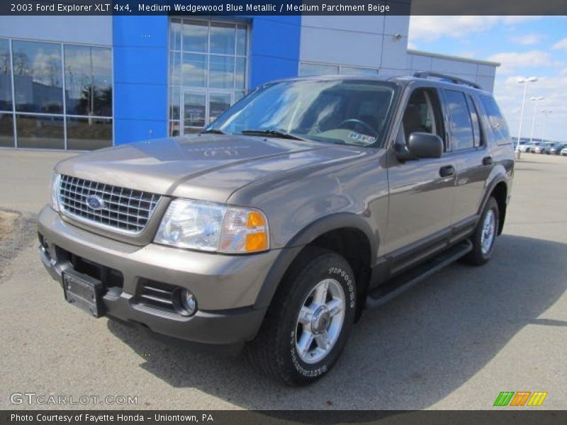 Medium Wedgewood Blue Metallic / Medium Parchment Beige 2003 Ford Explorer XLT 4x4