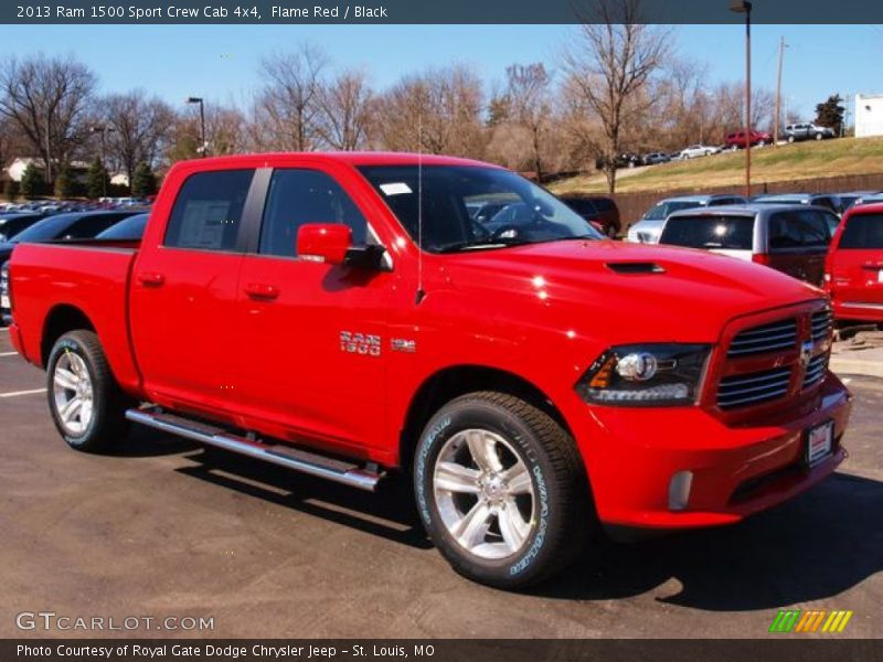 Flame Red / Black 2013 Ram 1500 Sport Crew Cab 4x4