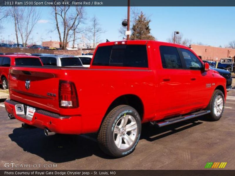 Flame Red / Black 2013 Ram 1500 Sport Crew Cab 4x4