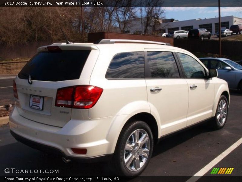 Pearl White Tri Coat / Black 2013 Dodge Journey Crew