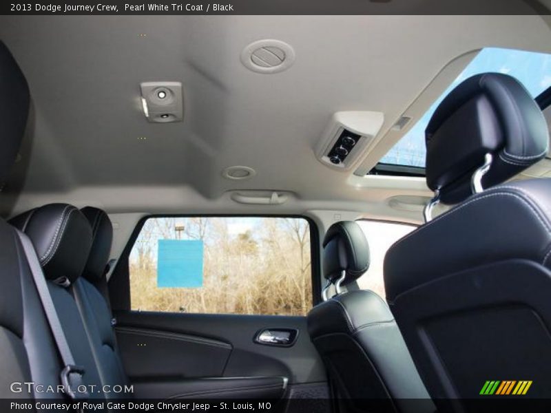 Pearl White Tri Coat / Black 2013 Dodge Journey Crew