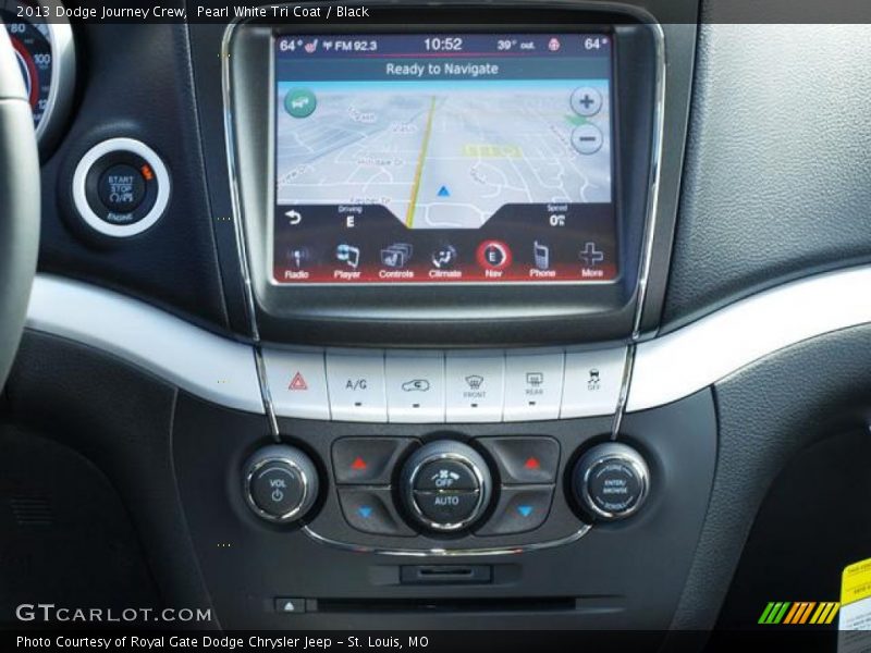 Pearl White Tri Coat / Black 2013 Dodge Journey Crew