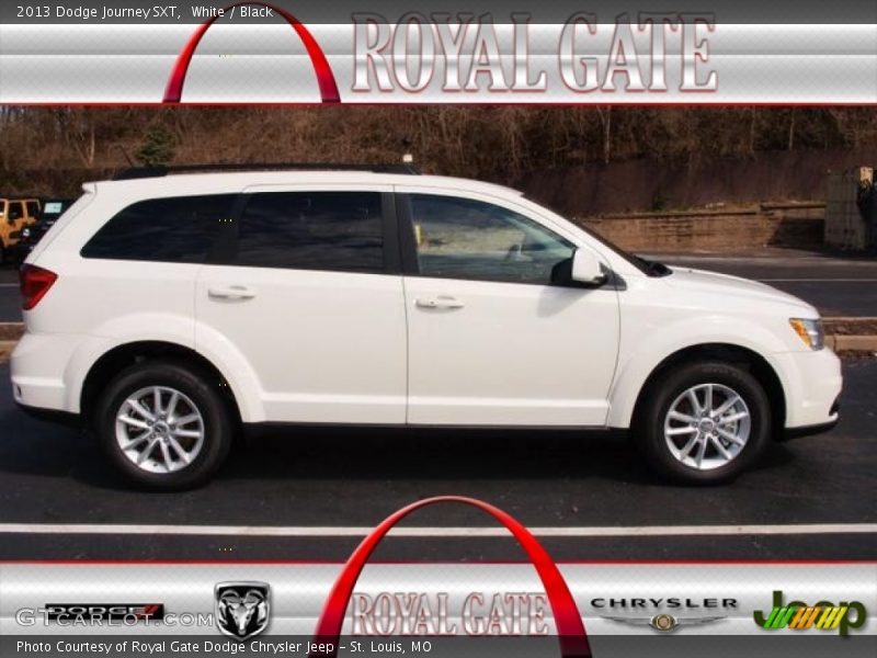 White / Black 2013 Dodge Journey SXT