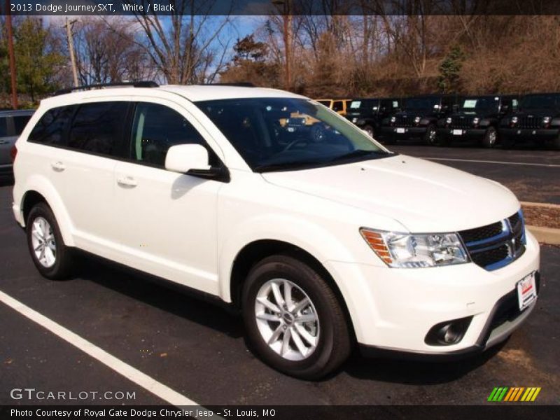 White / Black 2013 Dodge Journey SXT