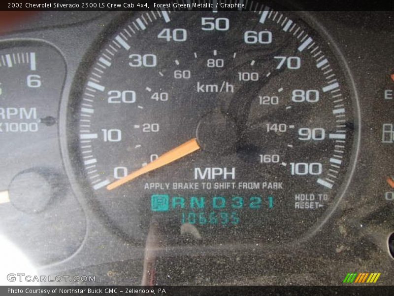 Forest Green Metallic / Graphite 2002 Chevrolet Silverado 2500 LS Crew Cab 4x4