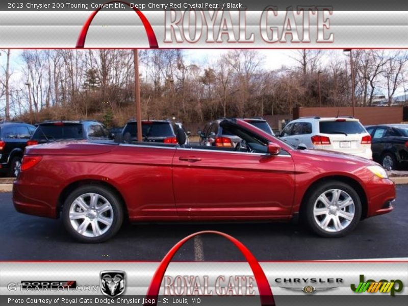 Deep Cherry Red Crystal Pearl / Black 2013 Chrysler 200 Touring Convertible