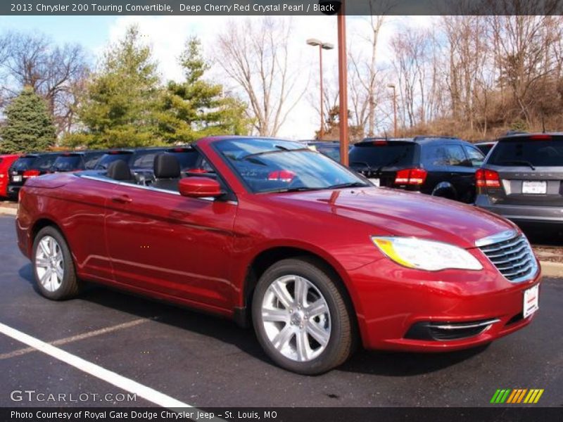 Deep Cherry Red Crystal Pearl / Black 2013 Chrysler 200 Touring Convertible