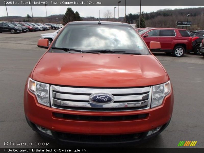Blazing Copper Metallic / Charcoal 2008 Ford Edge Limited AWD