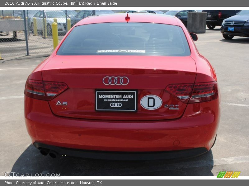 Brilliant Red / Linen Beige 2010 Audi A5 2.0T quattro Coupe