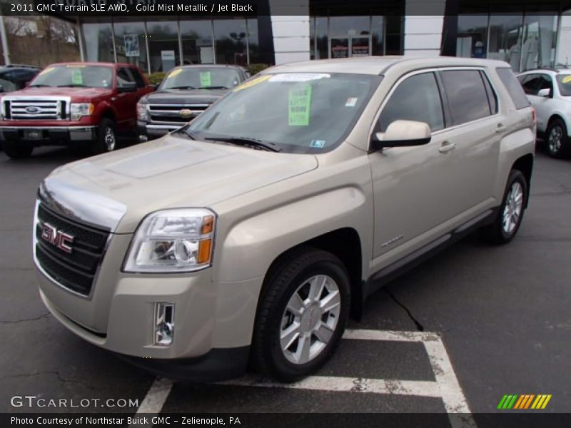 Gold Mist Metallic / Jet Black 2011 GMC Terrain SLE AWD