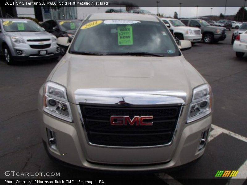 Gold Mist Metallic / Jet Black 2011 GMC Terrain SLE AWD