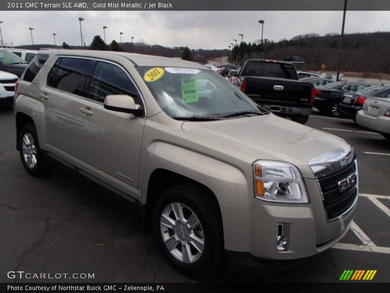 Gold Mist Metallic / Jet Black 2011 GMC Terrain SLE AWD