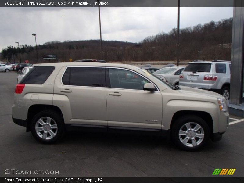 Gold Mist Metallic / Jet Black 2011 GMC Terrain SLE AWD
