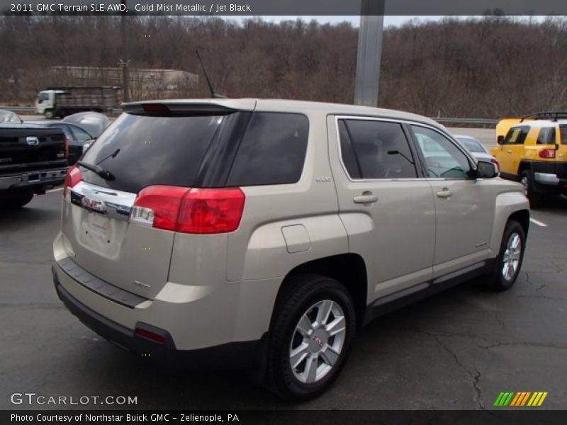 Gold Mist Metallic / Jet Black 2011 GMC Terrain SLE AWD