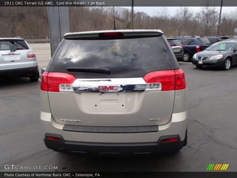 Gold Mist Metallic / Jet Black 2011 GMC Terrain SLE AWD