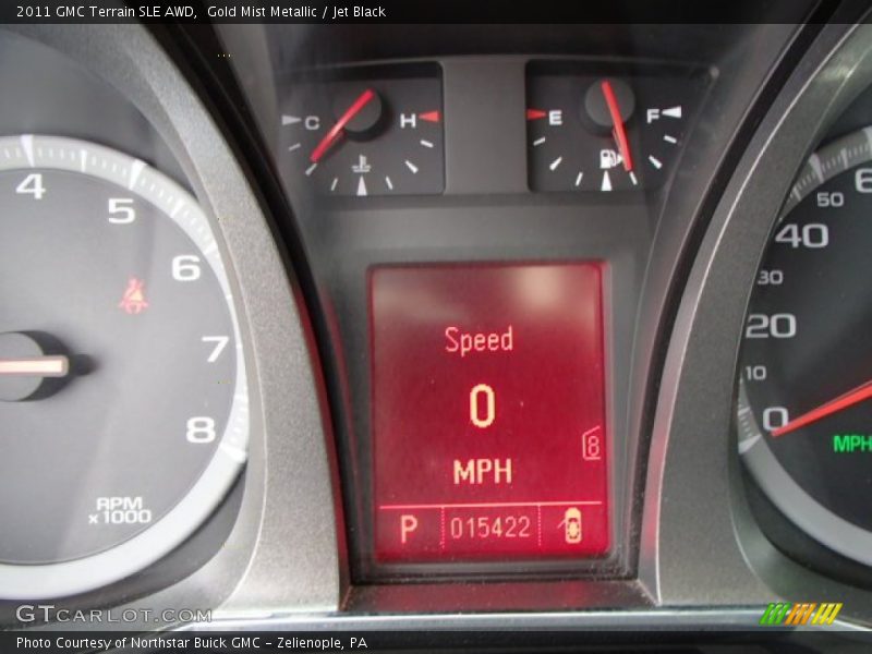 Gold Mist Metallic / Jet Black 2011 GMC Terrain SLE AWD