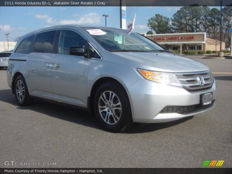Alabaster Silver Metallic / Gray 2011 Honda Odyssey EX-L
