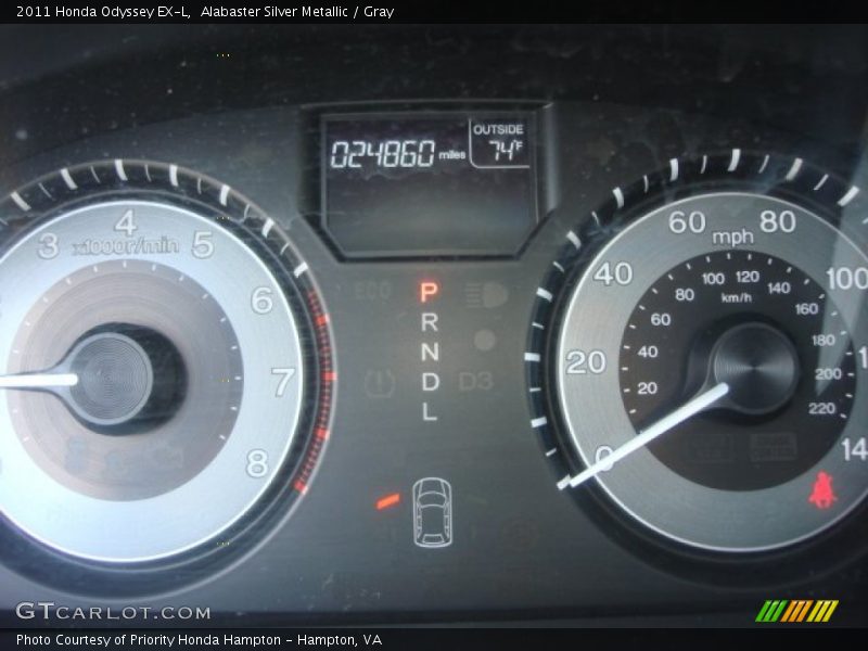Alabaster Silver Metallic / Gray 2011 Honda Odyssey EX-L