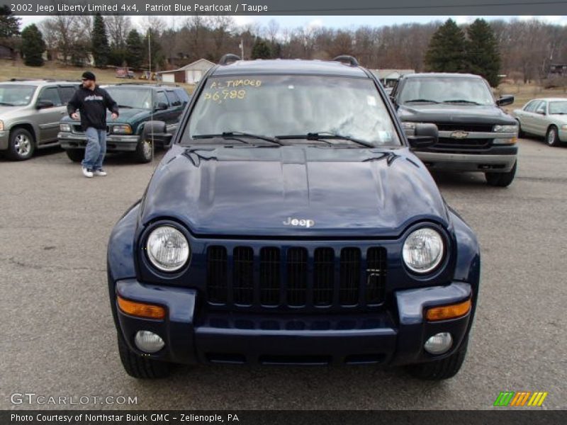 Patriot Blue Pearlcoat / Taupe 2002 Jeep Liberty Limited 4x4