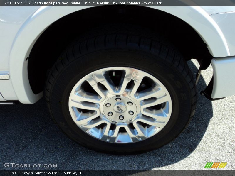 White Platinum Metallic Tri-Coat / Sienna Brown/Black 2011 Ford F150 Platinum SuperCrew