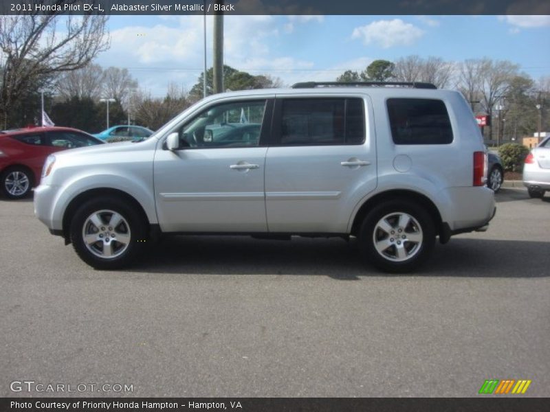Alabaster Silver Metallic / Black 2011 Honda Pilot EX-L