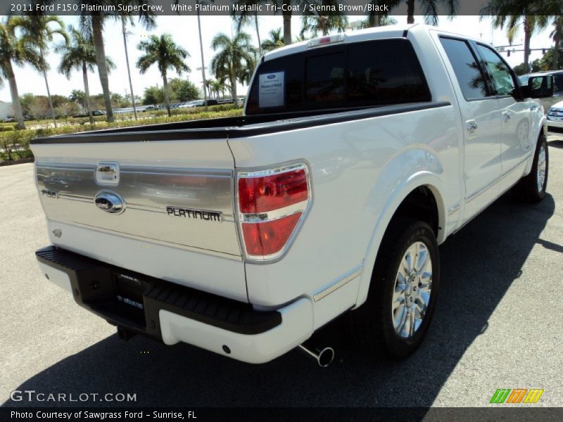 White Platinum Metallic Tri-Coat / Sienna Brown/Black 2011 Ford F150 Platinum SuperCrew