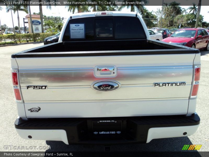 White Platinum Metallic Tri-Coat / Sienna Brown/Black 2011 Ford F150 Platinum SuperCrew