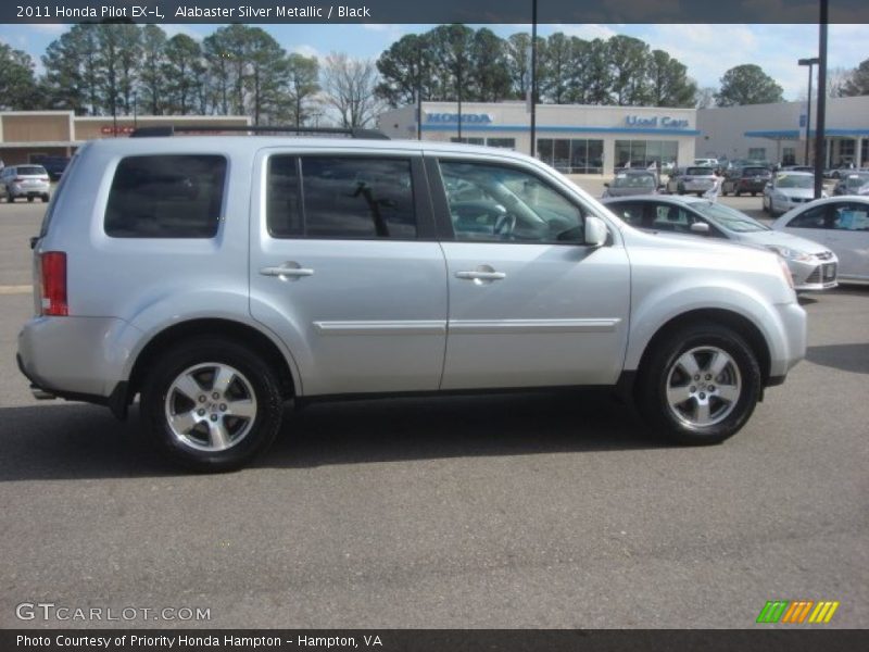 Alabaster Silver Metallic / Black 2011 Honda Pilot EX-L