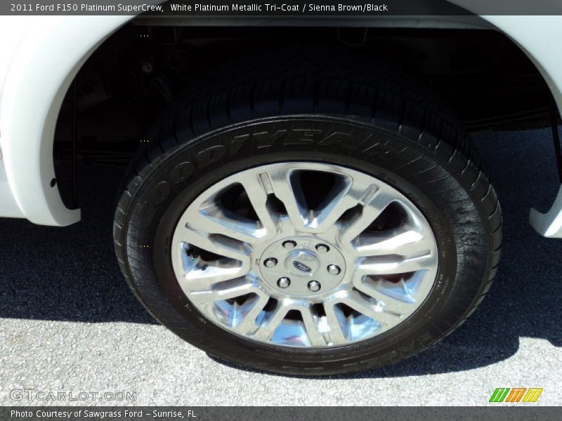 White Platinum Metallic Tri-Coat / Sienna Brown/Black 2011 Ford F150 Platinum SuperCrew