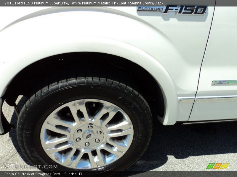 White Platinum Metallic Tri-Coat / Sienna Brown/Black 2011 Ford F150 Platinum SuperCrew
