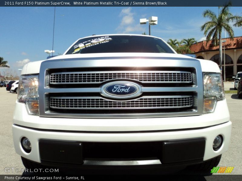 White Platinum Metallic Tri-Coat / Sienna Brown/Black 2011 Ford F150 Platinum SuperCrew