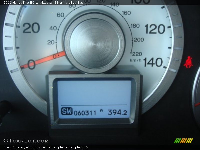 Alabaster Silver Metallic / Black 2011 Honda Pilot EX-L